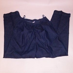 Blair Womens Jeans Medium Denim Blue Dark Wash Elastic Waist Unstretched 15.5" R